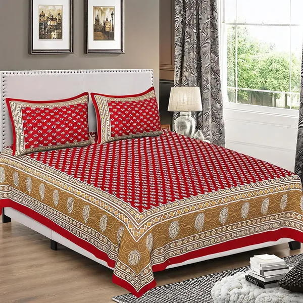 Cotton_Printed_Maroon_Bed_Sheet_With_2_Pillow_Covers