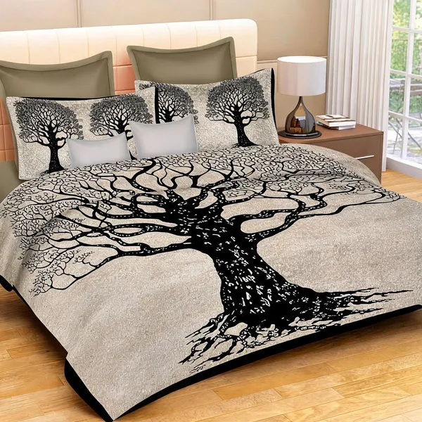 Cotton_Jaipuri_Print_Multicolor_Bed_Sheet_With_2_Pillow_Covers