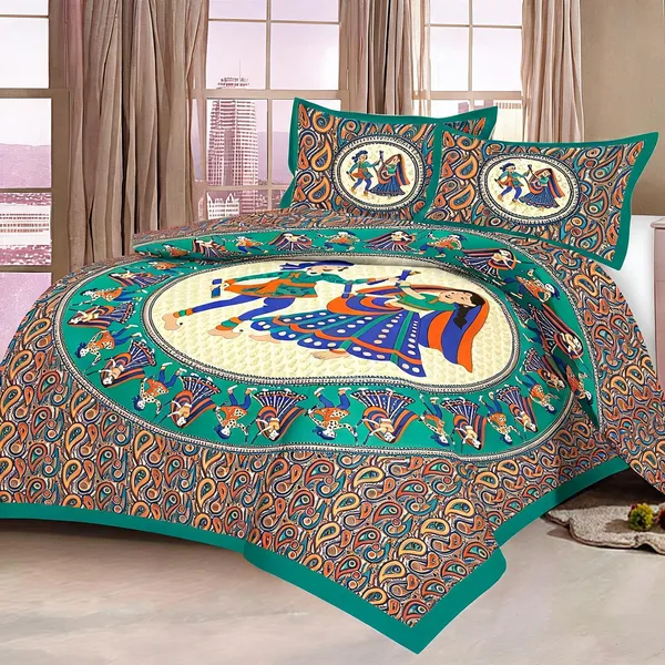 Cotton_Printed_Multicolor_Bed_Sheet_With_2_Pillow_Covers