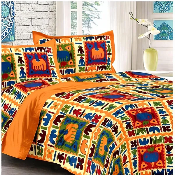 Cotton_Multicolor_Printed_Bed_Sheet_With_2_Pillow_Covers