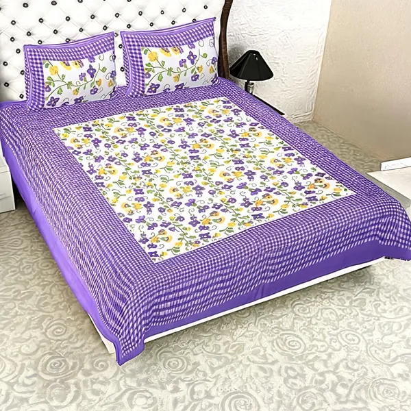Cotton_Printed_Purple_And_White_Bed_Sheet_With_2_Pillow_Covers