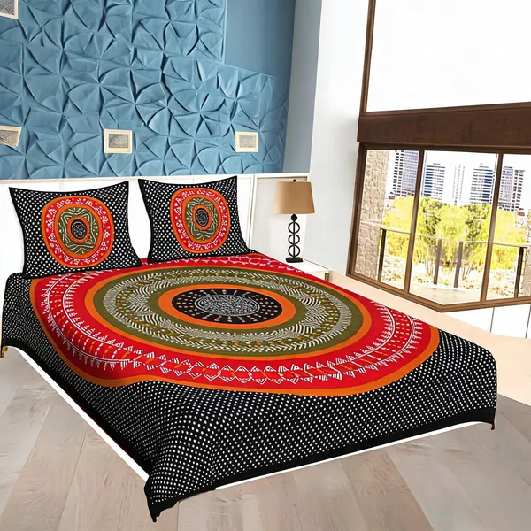 Cotton_Multicolor_Floral_Bed_Sheet_With_2_Pillow_Covers