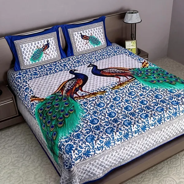 Cotton_Multicolor_Printed_Bed_Sheet_With_2_Pillow_Covers