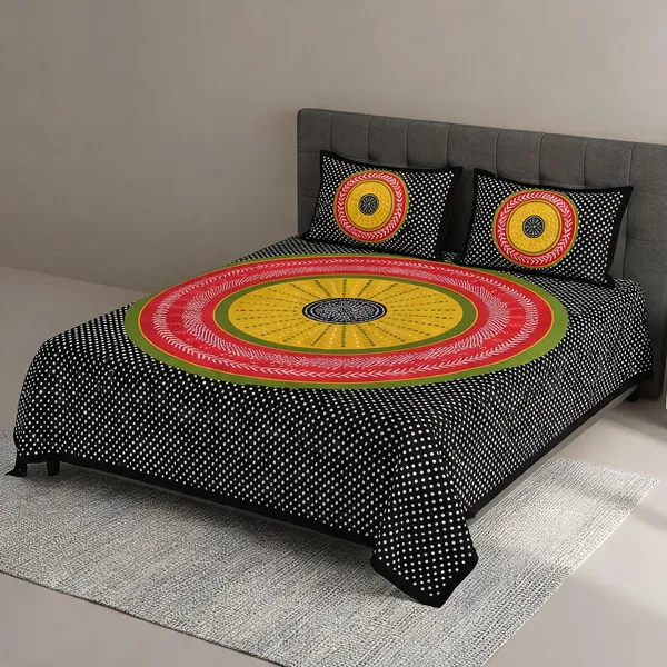 Cotton_Printed_Multicolor_Bed_Sheet_With_2_Pillow_Covers
