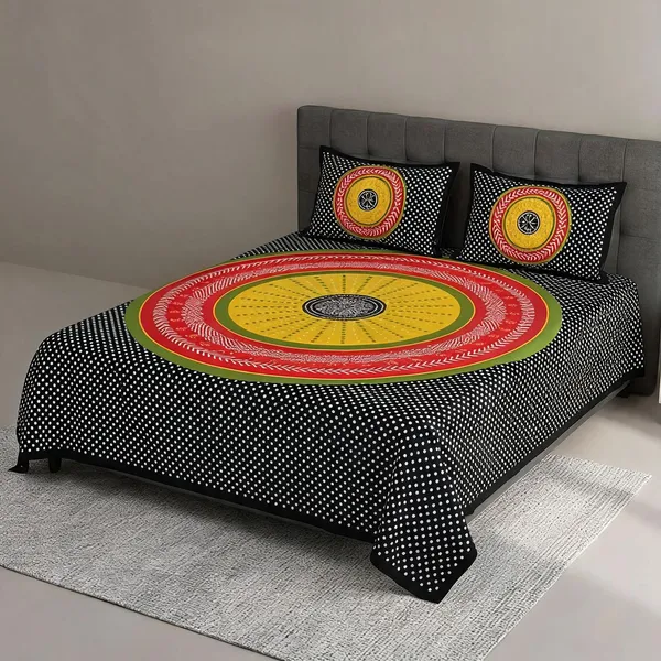 Cotton_Printed_Multicolor_Bed_Sheet_With_2_Pillow_Covers
