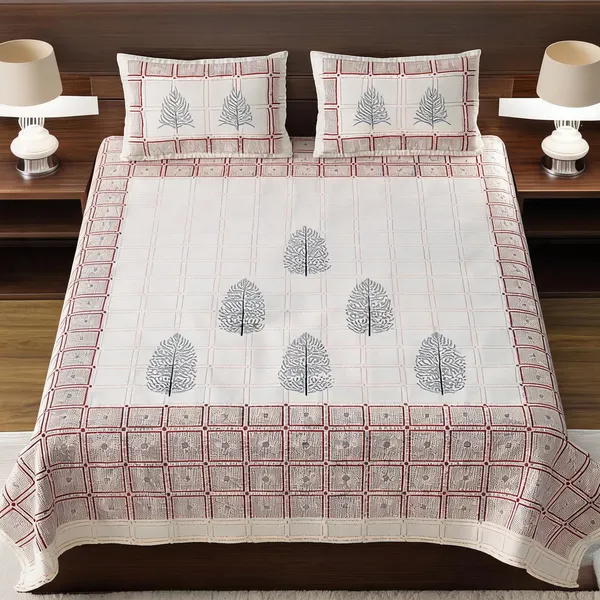 Cotton_Multicolor_Printed_Bed_Sheet_With_2_Pillow_Covers