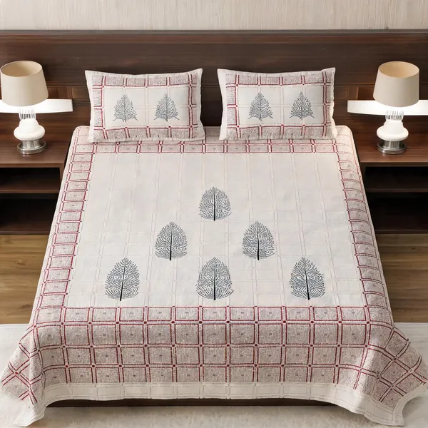 Cotton_Multicolor_Printed_Bed_Sheet_With_2_Pillow_Covers