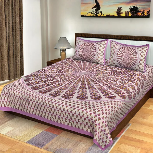 Cotton_Jaipuri_Prints_Multicolor_Bed_Sheet_With_2_Pillow_Covers