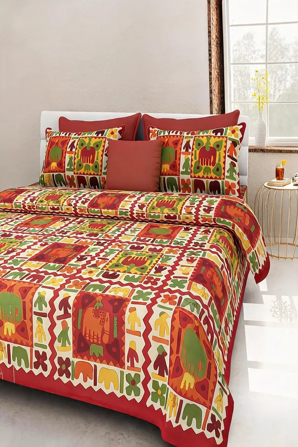 Cotton_Jaipuri_Multicolor_Jaipuri_Prints_Bed_Sheet_With_2_Pillow_Covers