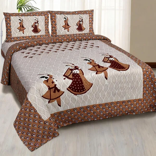 Cotton_Jaipuri_Prints_Multicolor_Bed_Sheet_With_2_Pillow_Covers