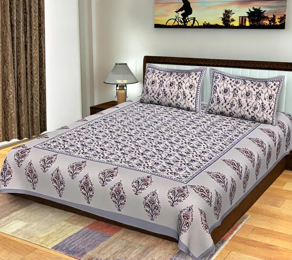 Cotton_White_Floral_Bed_Sheet_With_2_Pillow_Covers