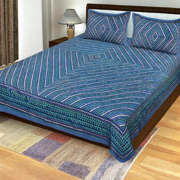 Cotton_Jaipuri_Prints_Multicolor_Bed_Sheet_With_2_Pillow_Covers