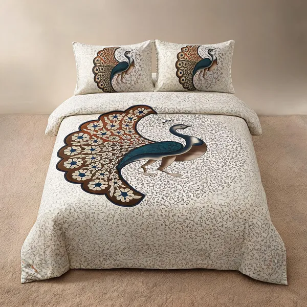 Cotton_Jaipuri_Prints_Multicolor_Bed_Sheet_With_2_Pillow_Covers