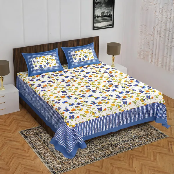 Cotton_Jaipuri_Print_Multicolor_Bed_Sheet_With_2_Pillow_Covers