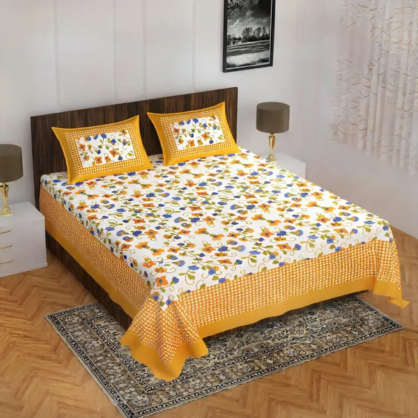 Cotton_Printed_Multicolor_Bed_Sheet_With_2_Pillow_Covers