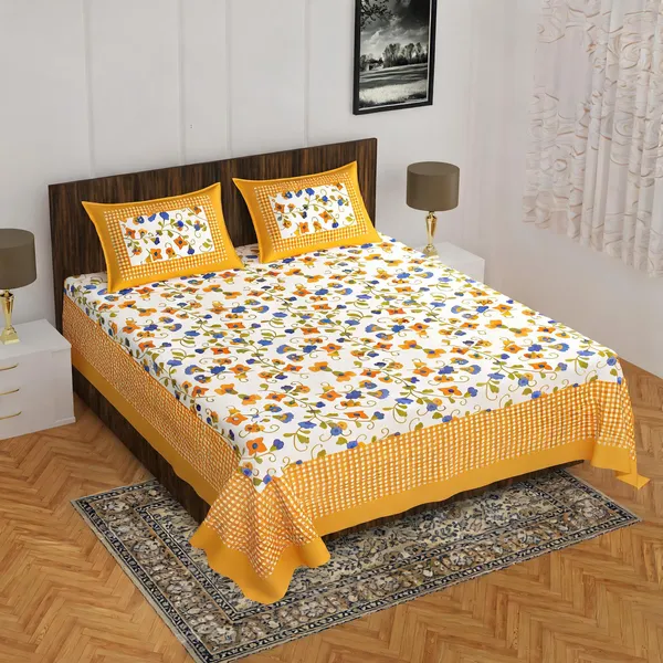 Cotton_Printed_Multicolor_Bed_Sheet_With_2_Pillow_Covers
