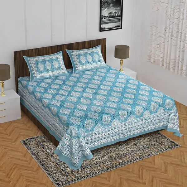 Cotton_Printed_Multicolor_Bed_Sheet_With_2_Pillow_Covers