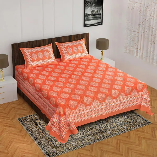 Cotton_Printed_Orange_Bed_Sheet_With_2_Pillow_Covers