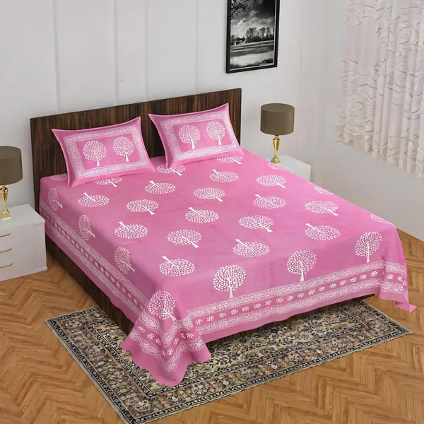 Cotton_Multicolor_Jaipuri_Print_Bed_Sheet_With_2_Pillow_Covers