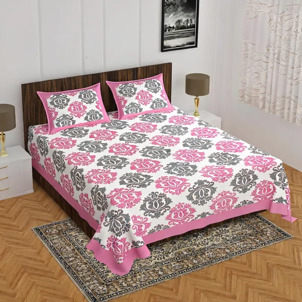 Cotton_Jaipuri_Print_Multicolor_Bed_Sheet_With_2_Pillow_Covers