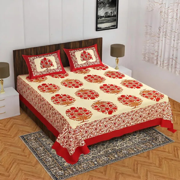 Cotton_Jaipuri_Multicolor_Jaipuri_Prints_Bed_Sheet_With_2_Pillow_Covers