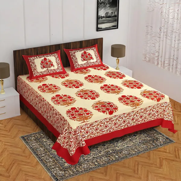 Cotton_Jaipuri_Multicolor_Jaipuri_Prints_Bed_Sheet_With_2_Pillow_Covers