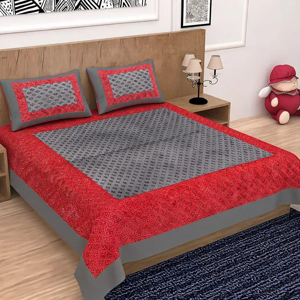 Cotton_Jaipuri_Print_Multicolor_Bed_Sheet_With_2_Pillow_Covers