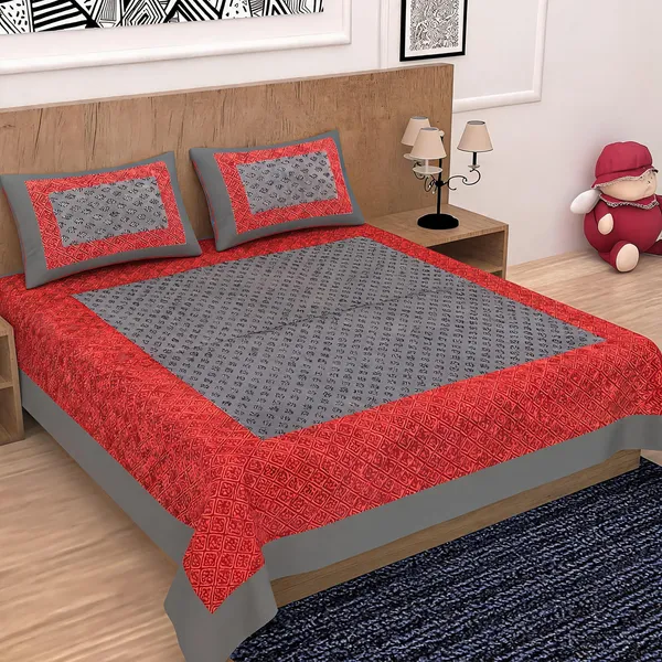 Cotton_Jaipuri_Print_Multicolor_Bed_Sheet_With_2_Pillow_Covers