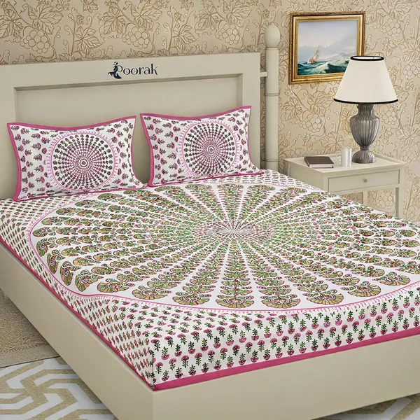 Cotton_Printed_Multicolor_Bed_Sheet_With_2_Pillow_Covers