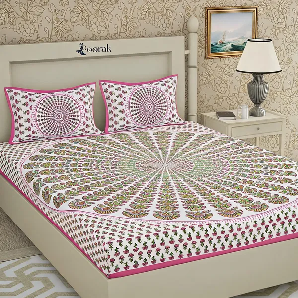 Cotton_Printed_Multicolor_Bed_Sheet_With_2_Pillow_Covers