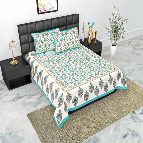 Cotton_Printed_Multicolor_Bed_Sheet_With_2_Pillow_Covers