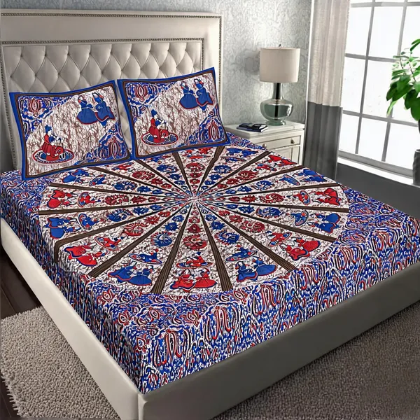 Cotton_Printed_Multicolor_Bed_Sheet_With_2_Pillow_Covers