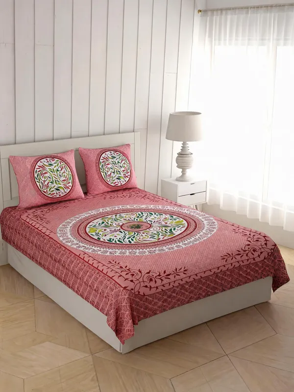 Cotton_Multicolor_Printed_Bed_Sheet_With_2_Pillow_Covers