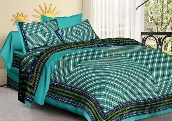 Cotton_3D_Printed_Multicolor_Bed_Sheet_With_2_Pillow_Covers