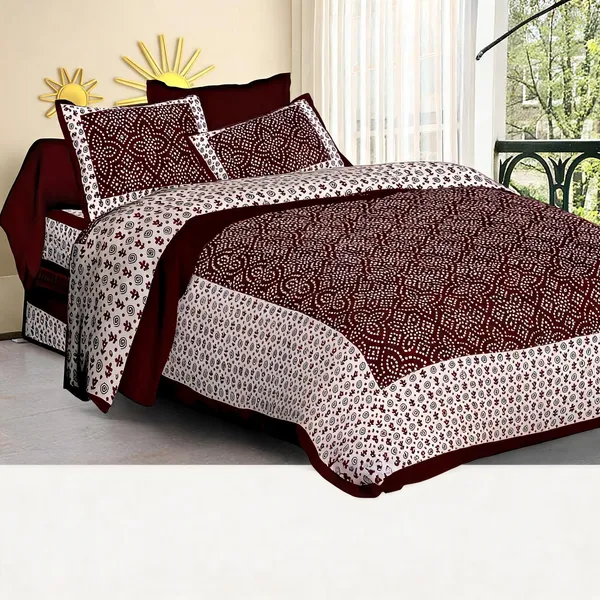 Cotton_Jaipuri_Prints_Multicolor_Bed_Sheet_With_2_Pillow_Covers