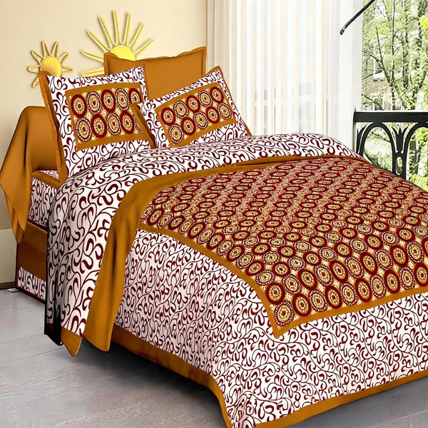 Cotton_Jaipuri_Print_Multicolor_Bed_Sheet_With_2_Pillow_Covers