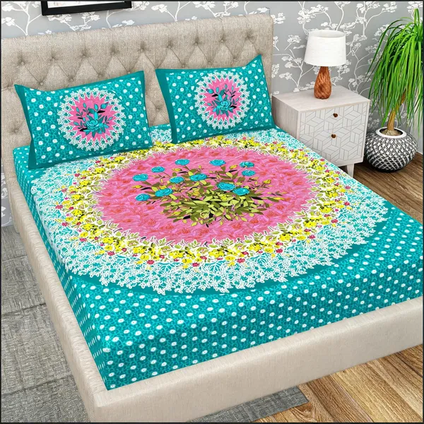 Cotton_Printed_Multicolor_Bed_Sheet_With_2_Pillow_Covers