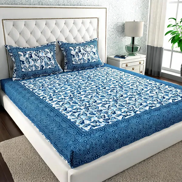 Cotton_Jaipuri_Blue_Jaipuri_Prints_Bed_Sheet_With_2_Pillow_Covers