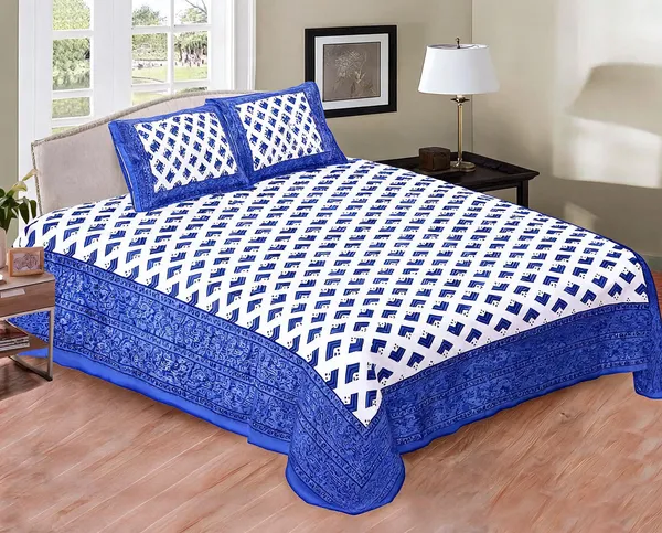 Cotton_Multicolor_3D_Printed_Bed_Sheet_With_2_Pillow_Covers