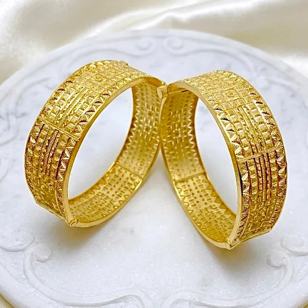 Gold_Micro_Plated_Copper_Turkish_Geometric_Mesh_Bangle_Pair
