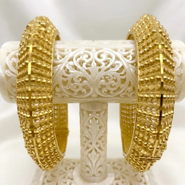 Gold_Micro_Plated_Turkish_Beaded_Mesh_Bangle_Pair_For_Women