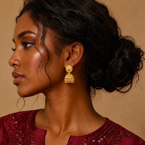 Gold_Plated_Ghungroo_Mesh_Temple_Style_Jhumki_Earrings_For_Women
