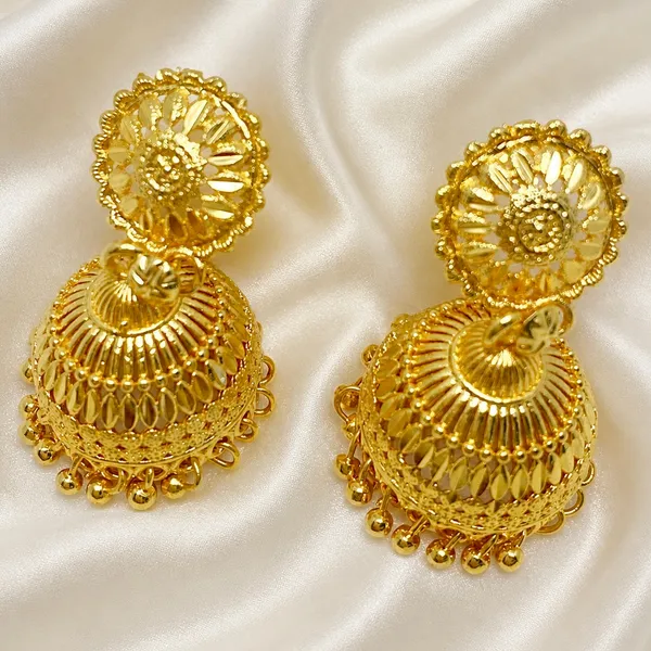 Gold_Plated_Ghungroo_Mesh_Temple_Style_Jhumki_Earrings_For_Women