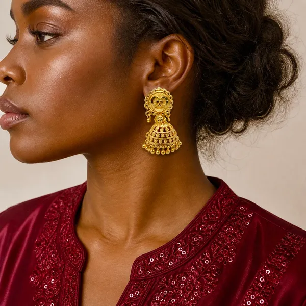 Gold_Plated_Ghungroo_Floral_Mesh_Temple_Style_Jhumki_Earrings_For_Women
