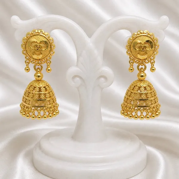 Gold_Plated_Ghungroo_Floral_Mesh_Temple_Style_Jhumki_Earrings_For_Women