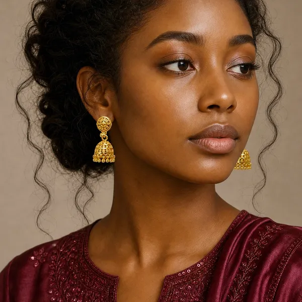 Gold_Plated_Floral_Ghungroo_Mesh_Jhumki_Earrings_For_Women