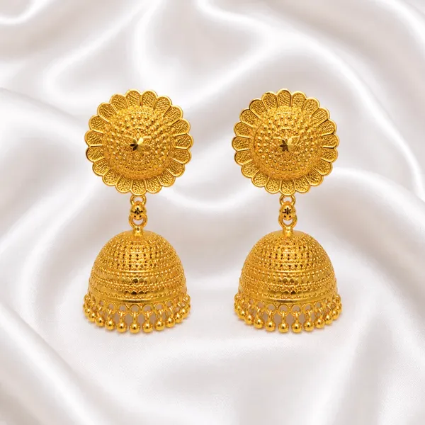 Gold_Plated_Floral_Sunburst_Temple_Style_Jhumki_Earrings_For_Women