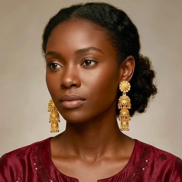 Gold_Copper_Triple_Dome_Ghungroo_Jhumka_Earrings_For_Women