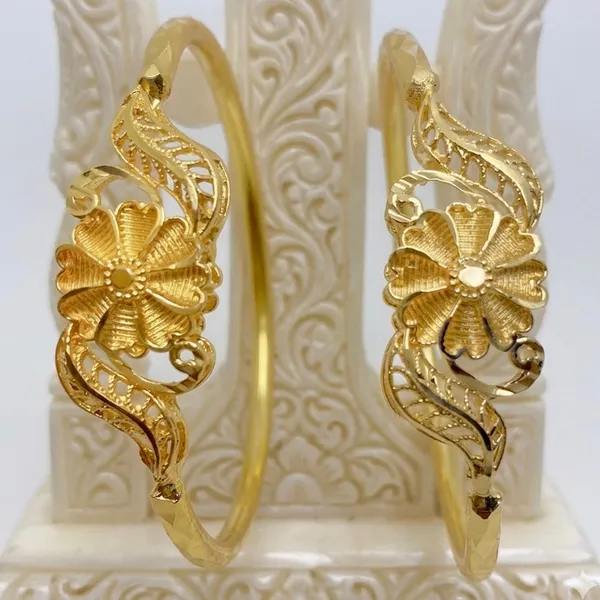 Gold_Plated_Copper_Floral_Dubai_Style_Traditional_Bangles_Set_Of_2