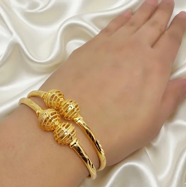 Gold_Micro_Plated_Double_Bead_Traditional_Bangle_Set_Of_2